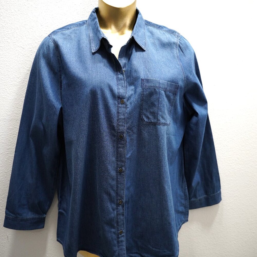 J. Jill denim tunic blouse size XL  NWOTS